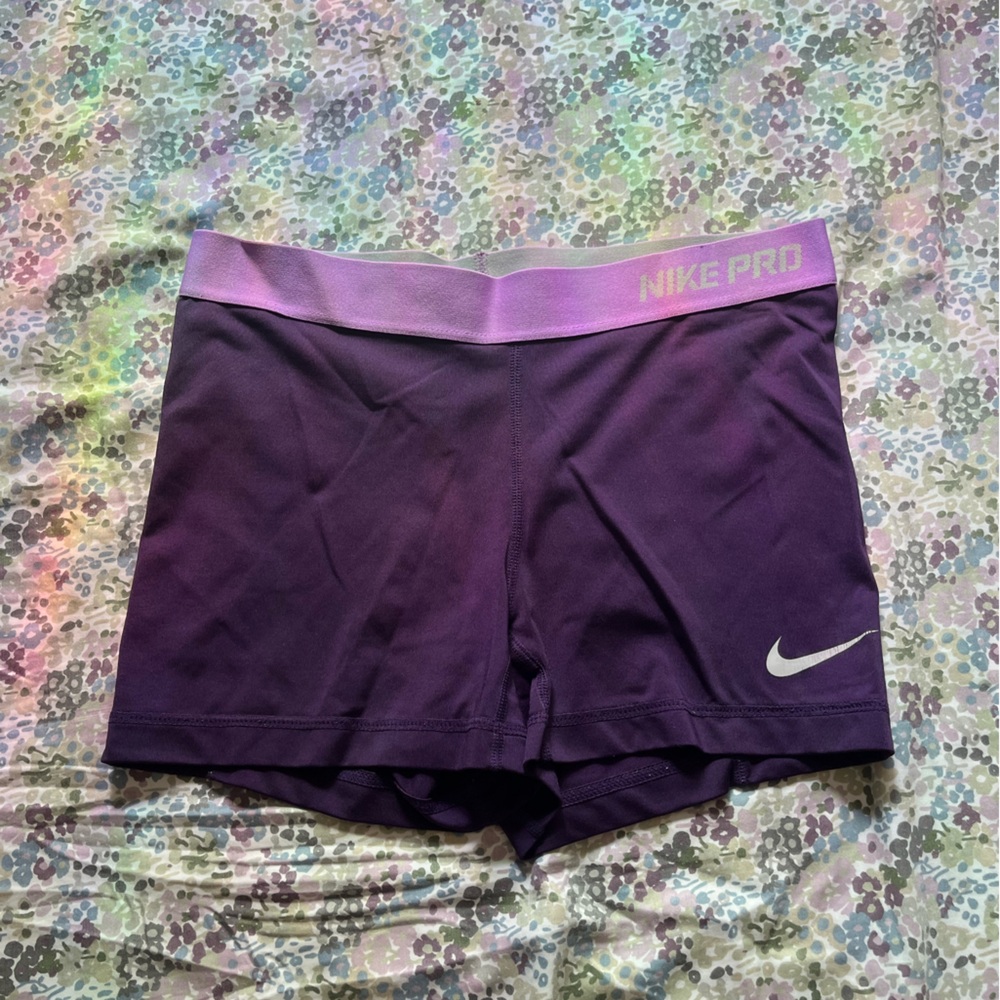 Nike Pro Women's Dark Purple Athletic Shorts